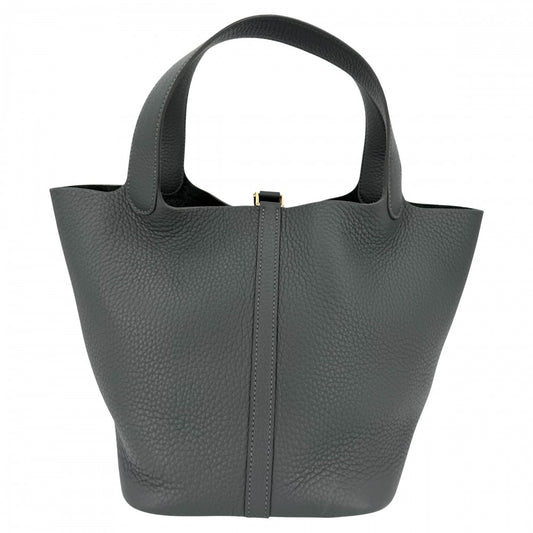 【開店SALE】 HERMES エルメス ハンドバッグ ピコタンロックMM ダークグリーン K刻印 トリヨンクレマンス ヴェールマングローブ ゴールド金具 レディース 2025年【中古品】