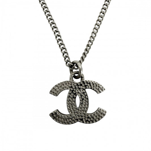 CHANEL シャネル ネックレス ココマーク ペンダント アクセサリー GP ラインストーン F13V シルバー レディース 約5.0g 2013年【中古品】