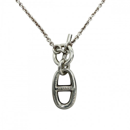 HERMES エルメス ネックレス シェーヌダンクル アミュレット ペンダント ジュエリー アクセサリー シルバー925 ユニセックス 約10.6g【中古品】