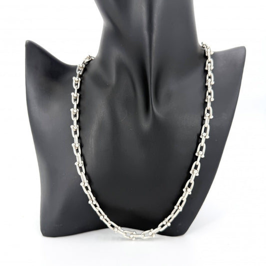 TIFFANY&Co. ティファニー ネックレス ハードウェア スモールリンク ジュエリー アクセサリー シルバー925 レディース 約42.1g【中古品】