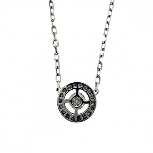 Boucheron ブシュロン ネックレス アバ アクセサリー ペンダント ジュエリー Au750 18金WG K18ホワイトゴールド ダイヤモンド レディース 約3.5g【中古品】