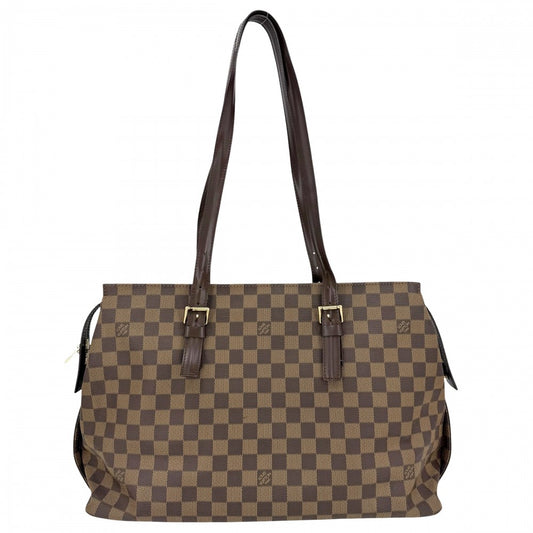 LOUIS VUITTON ルイヴィトン トートバッグ ダミエ チェルシー ハンドバッグ N51119 ブラウン 茶 ゴールド金具 レディース【中古品】