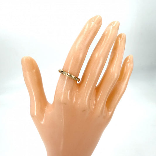 TIFFANY&Co. ティファニー 指輪 トゥルー バンドリング ジュエリー アクセサリー K18ピンクゴールド ダイヤモンド 約9号 レディース 約3.3g【中古品】