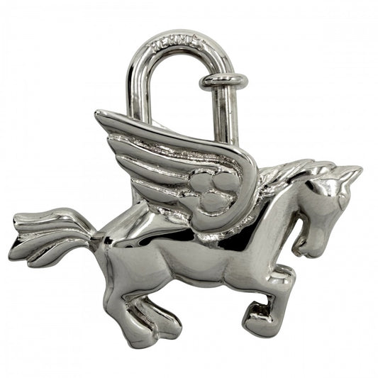 HERMES エルメス キーホルダー カデナ チャーム ペガサス メンズ レディース シルバー ユニセックス 約13.5g【中古品】