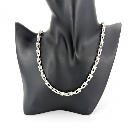 TIFFANY&Co. ティファニー ネックレス ハードウェア スモールリンク ジュエリー アクセサリー シルバー925 レディース 約43.8g【中古品】