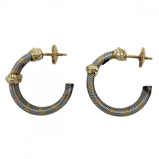 CARTIER カルティエ ピアス オールエア シエール ねじ アクセサリー ジュエリー Au750 18金YG K18イエローゴールド ステンレススチール レディース 約10.5g【中古品】