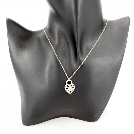 TIFFANY&Co. ティファニー ネックレス フィリグリー ジュエリー ハート アクセサリー シルバー925 レディース 約2.6g【中古品】