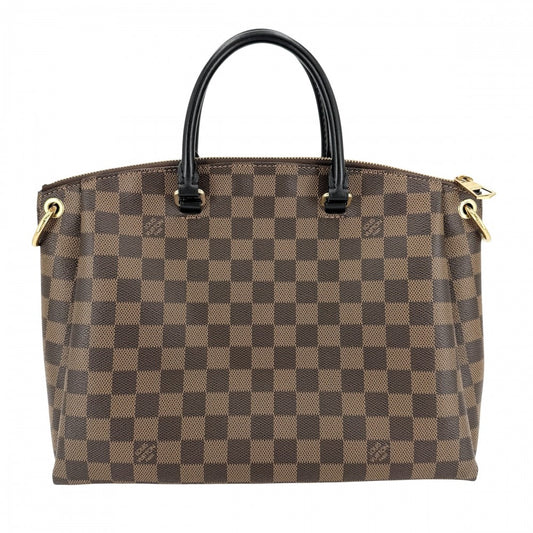 LOUIS VUITTON ルイヴィトン 2WAY ダミエ オデオントートMM ハンドバッグ ショルダーバッグ ブラウン 茶 N45283 ゴールド金具 レディース【中古品】