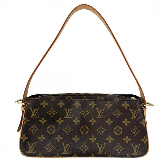LOUIS VUITTON ルイヴィトン ショルダーバッグ ヴィバシテMM ハンドバッグ M51164 モノグラムキャンバス ブラウン 茶 ゴールド金具 レディース【中古品】
