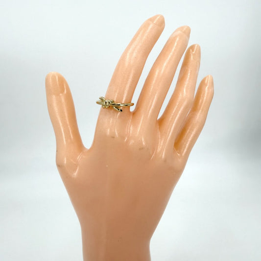 TIFFANY&Co. ティファニー 指輪 ノット リング ジュエリー アクセサリー Au750 18金YG K18イエローゴールド 約9号 ゴールド レディース 約3.6g【中古品】