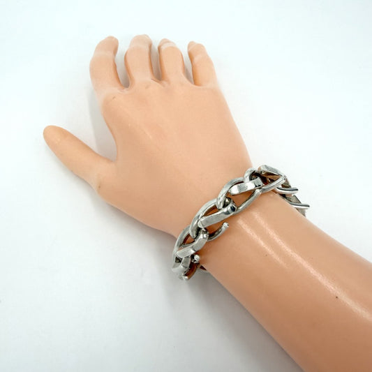 TIFFANY&Co. ティファニー ブレスレット フォージ ラージリンク ブレスレット ジュエリー アクセサリー シルバー925 レディース 約73.0g【中古品】