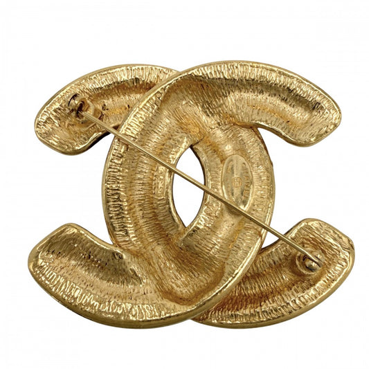 CHANEL シャネル ブローチ マトラッセ ココマーク アクセサリー ヴィンテージ GP ゴールド レディース 約35.2g【中古品】