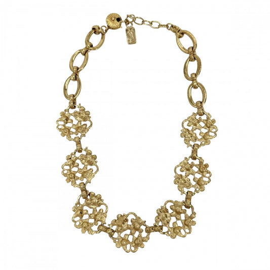 SAINT LAURENT PARIS サンローランパリ ネックレス フラワー 花 アクセサリー レディース 約63.9g【中古品】