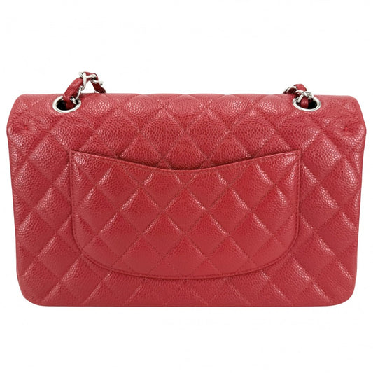 CHANEL シャネル ショルダーバッグ マトラッセ25 ダブルフラップ ダブルチェーン ココマーク ココ かばん 鞄 キャビアスキン レッド 赤 シルバー金具 レディース【中古品】