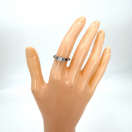 CARTIER カルティエ 指輪 バレリーナ ジュエリー アクセサリー 48サイズ Pt950プラチナ ダイヤモンド0.31ct 約7.5号 レディース 約4.9g【中古品】