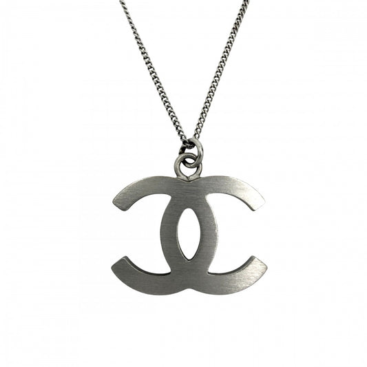 CHANEL シャネル ネックレス ココマーク アクセサリー ラインストーン B13C シルバー レディース 約5.2g 2013年【中古品】