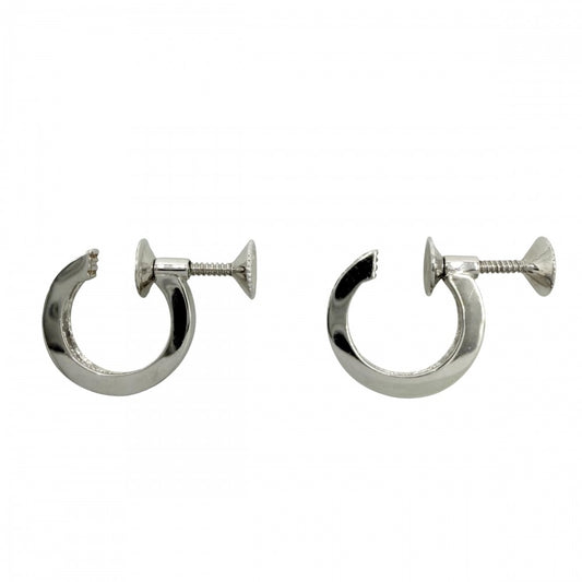 MIKIMOTO ミキモト イヤリング ジュエリー アクセサリー 18金WG Au750 K18ホワイトゴールド ダイヤモンド レディース 約3.7g【中古品】