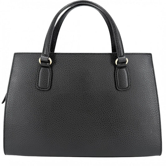 GUCCI グッチ 2WAY ハンドバッグ ショルダーバッグ ソーホー インターロッキングG 431571 レザー ブラック 黒 ゴールド金具 レディース【中古品】