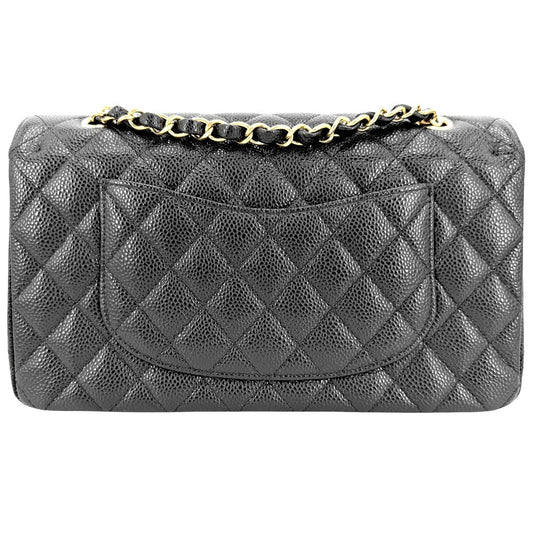CHANEL シャネル ショルダーバッグ マトラッセ25 ダブルチェーン ココマーク ダブルフラップ キャビアスキン ブラック 黒 ゴールド金具 レディース【中古品】