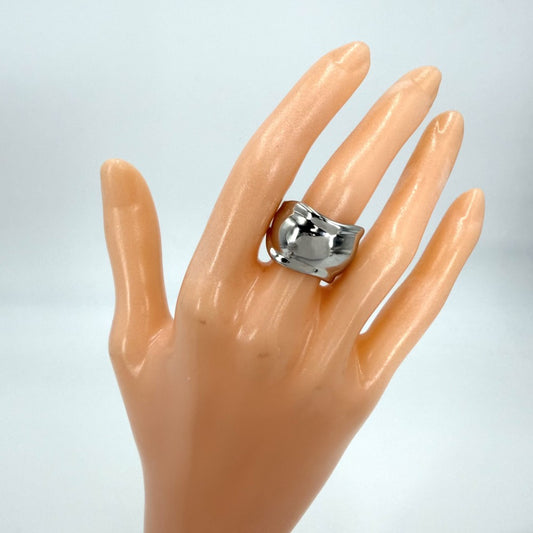 TIFFANY&Co. ティファニー 指輪 エルサペレッティ ボーンカフ ジュエリー アクセサリー リング シルバー925 約16.5号 レディース 約9.2g【中古品】