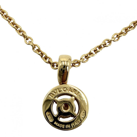 BVLGARI ブルガリ ネックレス ブルガリブルガリ 1Pダイヤ ジュエリー アクセサリー 18金YG Au750 K18イエローゴールド ダイヤモンド レディース 約8.4g【中古品】