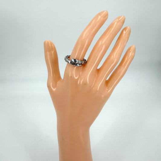 BVLGARI ブルガリ 指輪 セルペンティ ヴァイパー ジュエリー アクセサリー リング Au750 18金WG Lサイズ K18ホワイトゴールド シルバー メンズ 約7.3g【中古品】