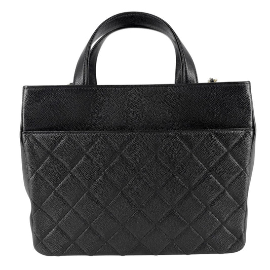 CHANEL シャネル 2WAY マトラッセ ビジネスアフィニティ ハンドバッグ チェーンショルダーバッグ キャビアスキン ブラック 黒 ゴールド金具 レディース【中古品】