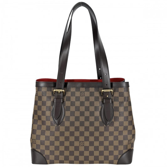 LOUIS VUITTON ルイヴィトン トートバッグ ハムステッドMM ハンドバッグ N51204 ダミエキャンバス ブラウン 茶 ゴールド金具 レディース【中古品】