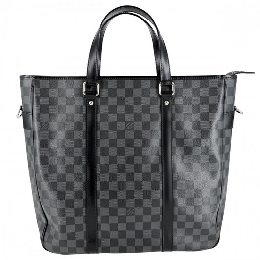 LOUIS VUITTON ルイヴィトン ビジネスバッグ タダオ ハンドバッグ ショルダーバッグ 2WAY ブリーフケース N51192 ダミエグラフィットキャンバス ブラック 黒 シルバー金具 メンズ【中古品】