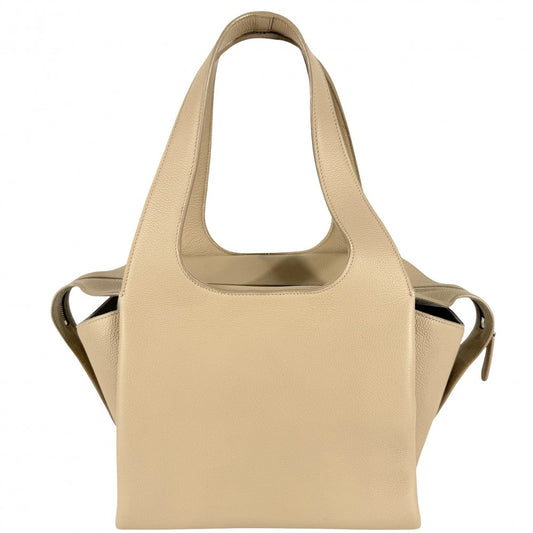 ハンドバッグ THE ROW ザロウ TR1 トートバッグ レザー ベージュ ゴールド金具 レディース【中古品】