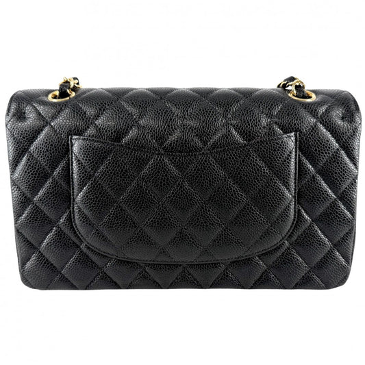 CHANEL シャネル ショルダーバッグ マトラッセ25 ダブルチェーン ココマーク ダブルフラップ キャビアスキン ブラック 黒 ゴールド金具 レディース【中古品】