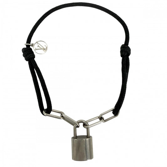 LOUIS VUITTON ルイヴィトン ブレスレット ブラスレ ロックイット ドゥドゥ アクセサリー Q95864 ブラック 黒 シルバー メンズ 約2.8g【中古品】