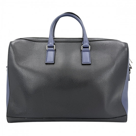 GUCCI グッチ 2WAY ブリーフケース トートバッグ ショルダーバッグ ハンドバッグ ビジネスバッグ 411872 レザー ブラック 黒 ネイビー 紺 シルバー金具 メンズ【中古品】
