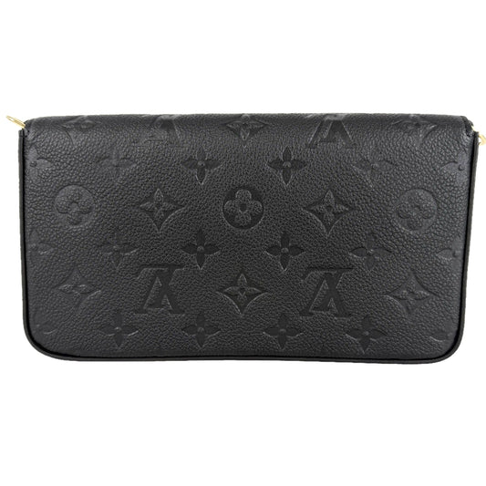 LOUIS VUITTON ルイヴィトン ショルダーバッグ ポシェットフェリシー チェーンウォレット M64064 モノグラムアンプラント ブラック 黒 ゴールド金具 レディース【中古品】