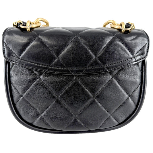 CHANEL シャネル 2WAY マトラッセ ハンドバッグ チェーンショルダーバッグ ココマーク ラムスキン ブラック 黒 ゴールド金具 レディース【中古品】