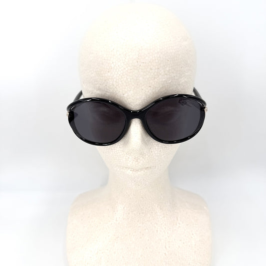 TOM FORD トムフォード サングラス 眼鏡 アイウェア TF1090 ブラック 黒 ゴールド金具 メンズ【中古品】