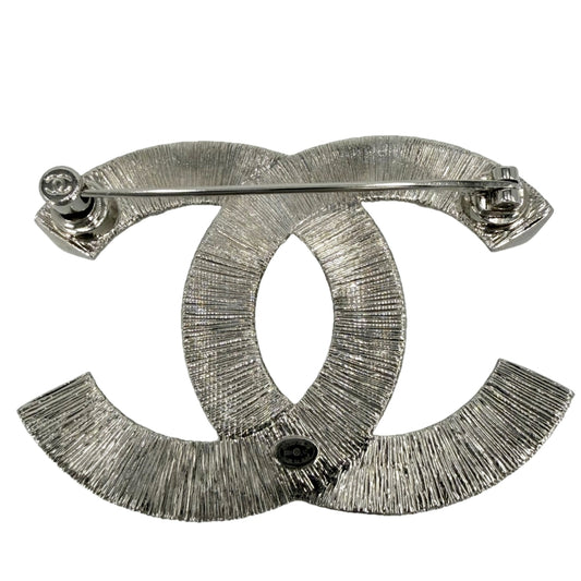 CHANEL シャネル ブローチ ココマーク アクセサリー ラインストーン B24V シルバー レディース 約24.3g 2024年【中古品】