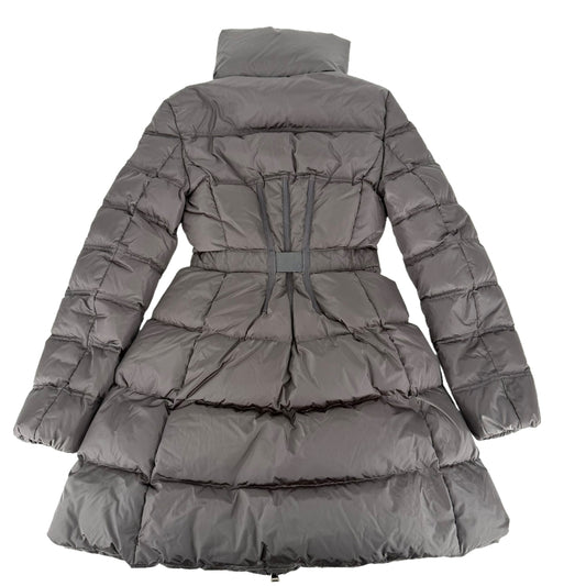 MONCLER モンクレール ダウンジャケット ACCENTEUR GIUBBOTTO ダウンコート アウター ロング アパレル 服 00サイズ グレー シルバー金具 冬 ナイロン レディース【中古品】