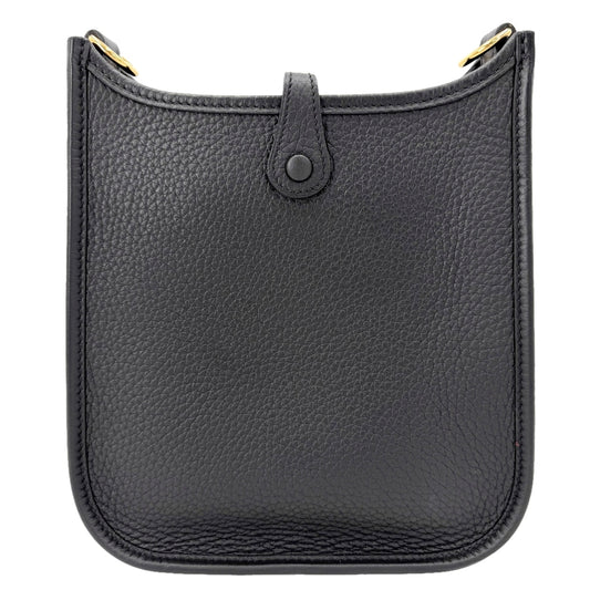 HERMES エルメス ショルダーバッグ エヴリン16ミニ TPM Evelyne W刻印 レザー ブラック 黒 ゴールド金具 レディース 2024年【中古品】