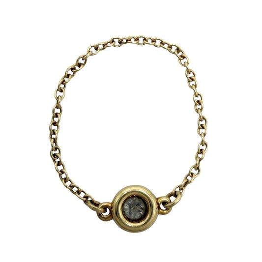 TIFFANY&Co. ティファニー 指輪 エルサペレッティ バイザヤード リング ジュエリー アクセサリー 18金YG Au750 K18イエローゴールド ダイヤモンド 約9号 レディース 約0.5g【中古品】