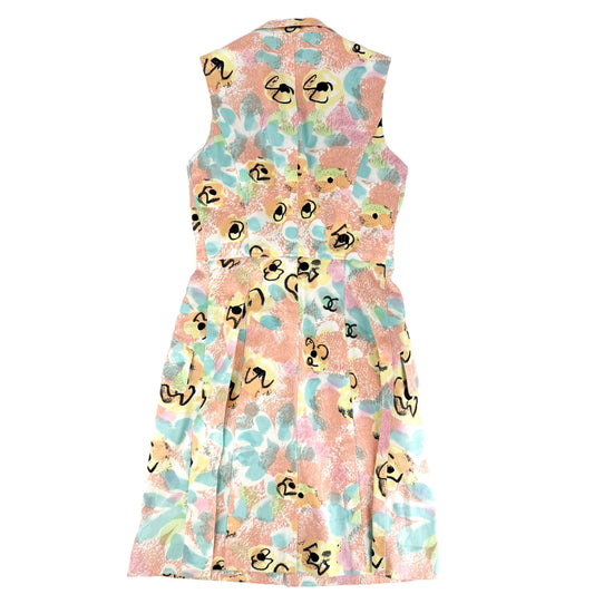 CHANEL シャネル ワンピース ノースリーブワンピース アパレル 服 ヴィンテージ 36 マルチカラー 春 夏 コットン レディース【中古品】