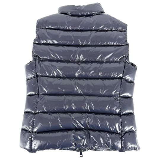 MONCLER モンクレール ダウンジャケット GHANY GILET ダウンベスト アウター アパレル 服 ネイビー 紺 ガンメタル金具 冬 ナイロン レディース【中古品】