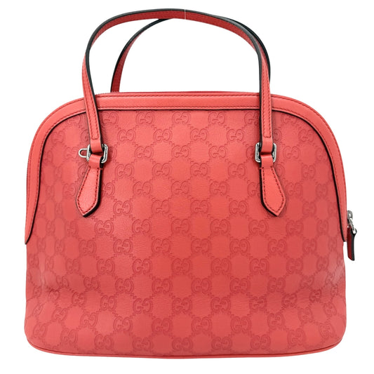 GUCCI グッチ 2WAY グッチシマ ショルダーバッグ ハンドバッグ GG 420023 レザー レッド 赤 シルバー金具 レディース【中古品】