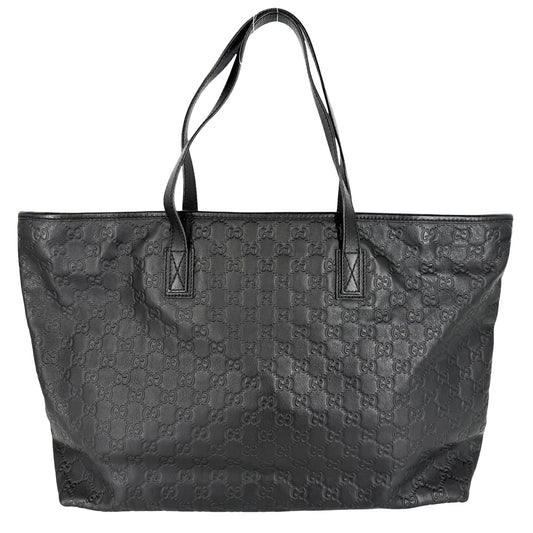 GUCCI グッチ トートバッグ GGインプリメ ハンドバッグ 211120 レザー ブラック 黒 ゴールド金具 レディース【中古品】