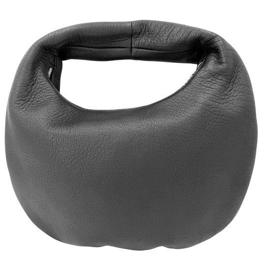 ハンドバッグ アエタ ワンショルダー ミニバッグ Aeta レザー ブラック 黒 シルバー金具 レディース【中古品】