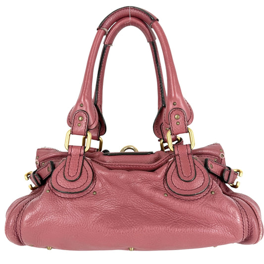 Chloe クロエ ハンドバッグ パディントン レザー ピンク ゴールド×シルバー金具 レディース【中古品】