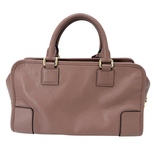 LOEWE ロエベ ハンドバッグ アナグラム アマソナ28 ミニボストンバッグ レザー ブラウン 茶 ゴールド金具 レディース【中古品】