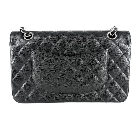 CHANEL シャネル ショルダーバッグ マトラッセ25 ダブルフラップ ダブルチェーン チェーン ココマーク ココ かばん 鞄 キャビアスキン ブラック 黒 シルバー金具 レディース【中古品】