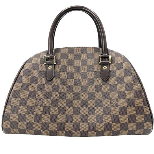 LOUIS VUITTON ルイヴィトン ハンドバッグ リベラMM ミニボストンバッグ N41434 ダミエキャンバス ブラウン 茶 ゴールド金具 レディース【中古品】