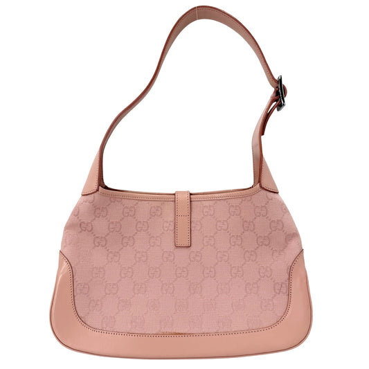 GUCCI グッチ ハンドバッグ ジャッキー 001 3735 GGキャンバス レザー ピンク シルバー金具 レディース【中古品】